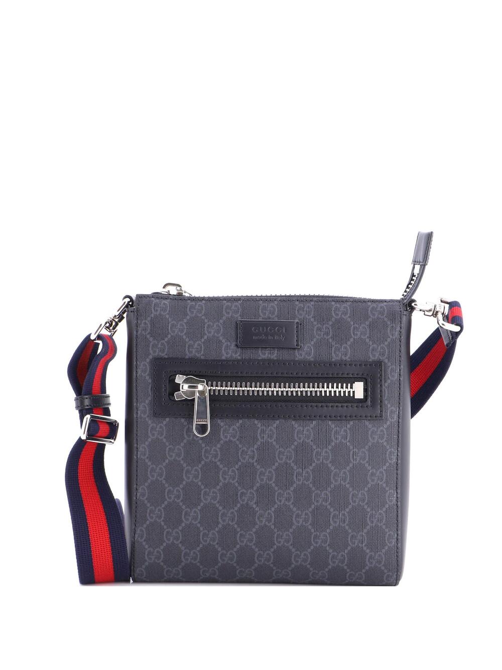 Gucci Web Strap Front Zip Messenger Bag #337364G11B